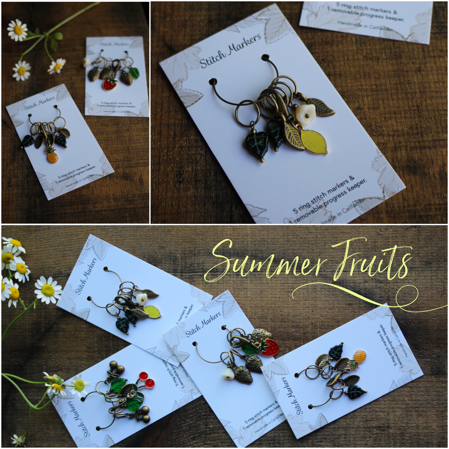 Summer Fruits Stitch Markers (Pack of 4)