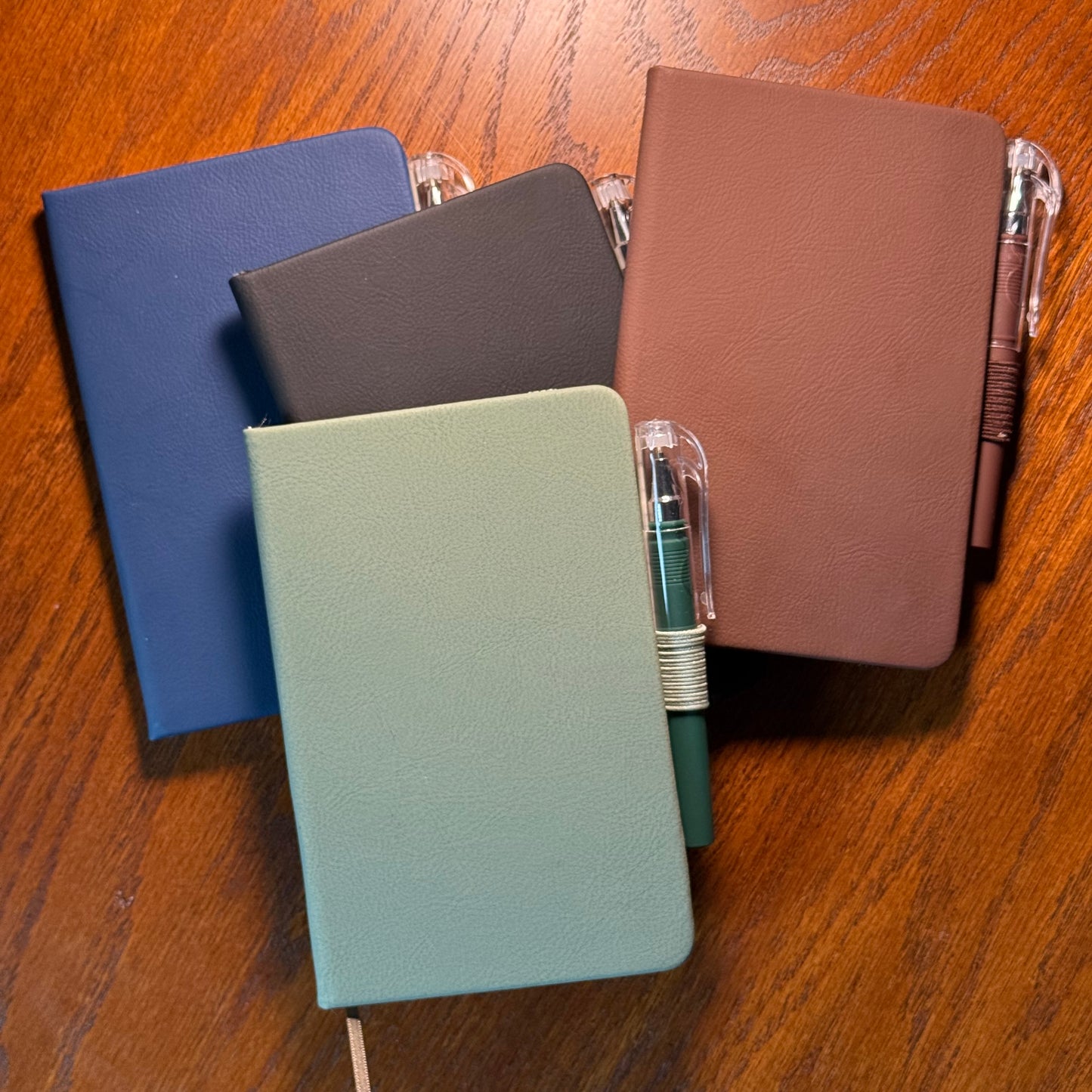 Faux Leather Notebook with Pen