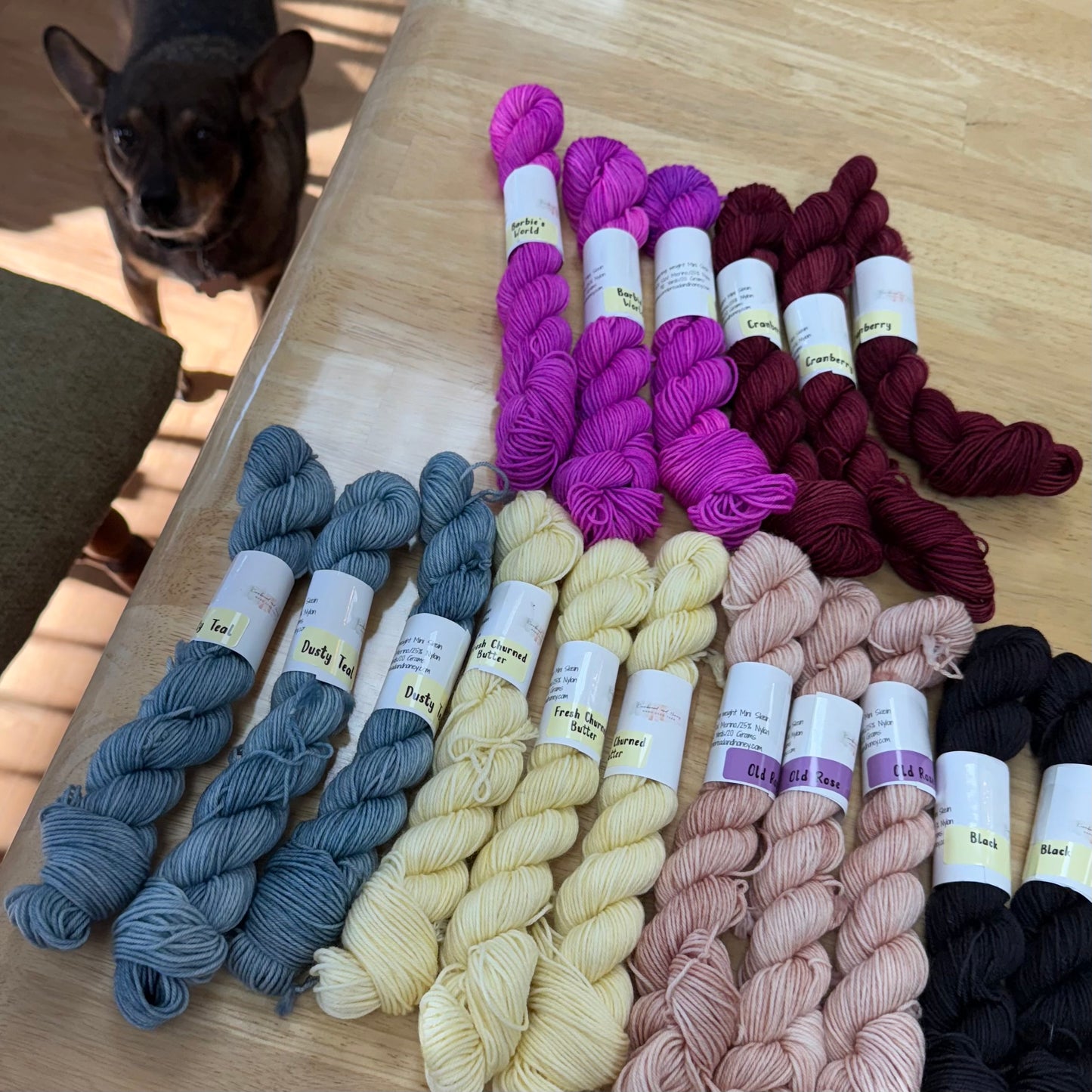 Cornbread and Honey Sock Weight Mini Skeins