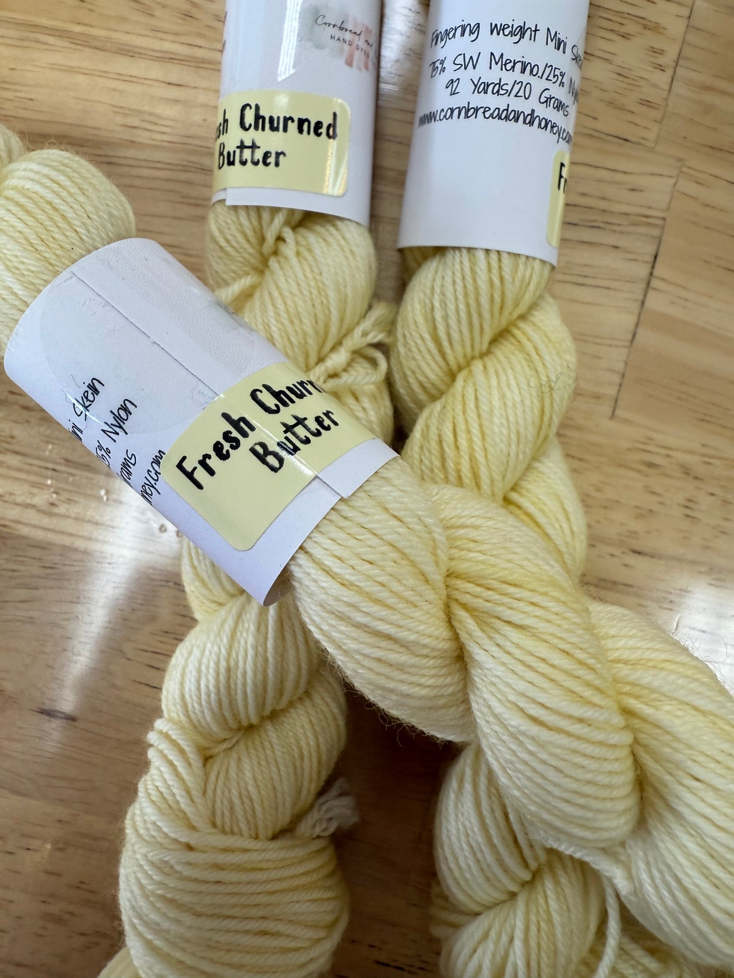Cornbread and Honey Sock Weight Mini Skeins