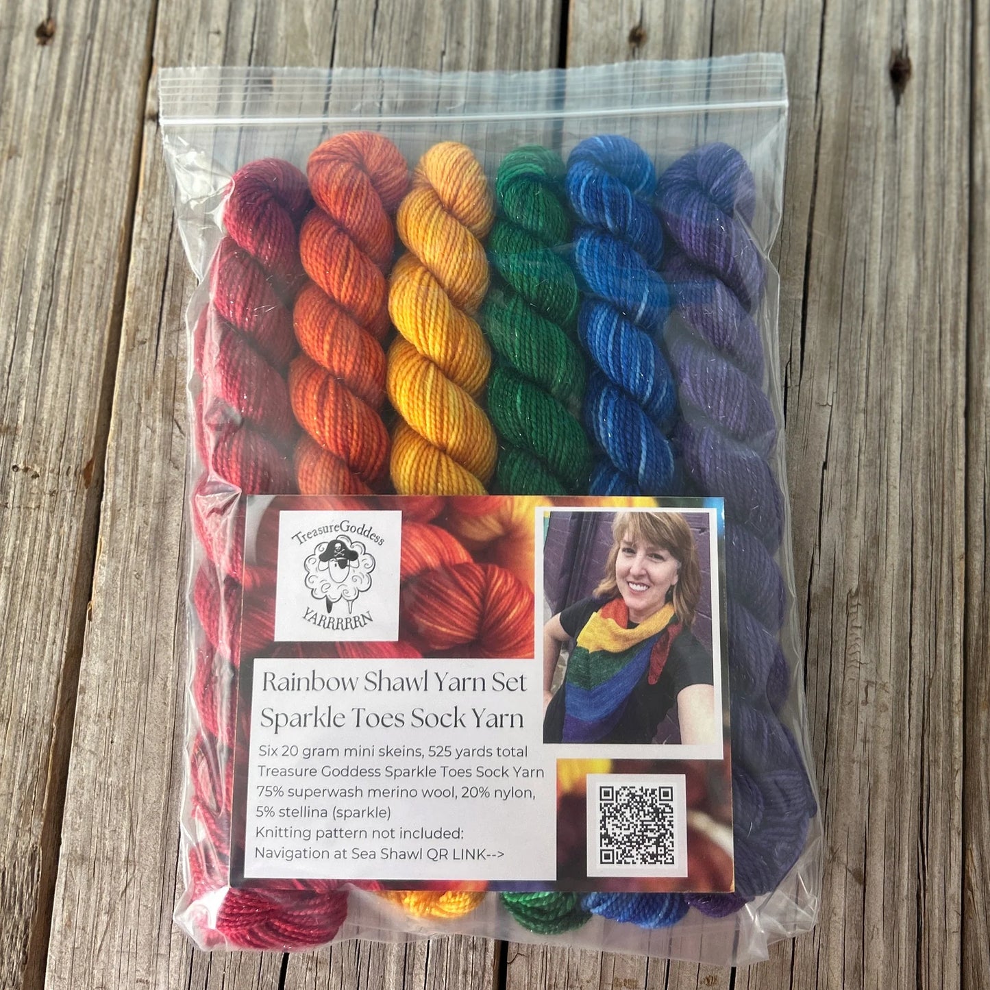 Glitter Rainbow Shawl Kit